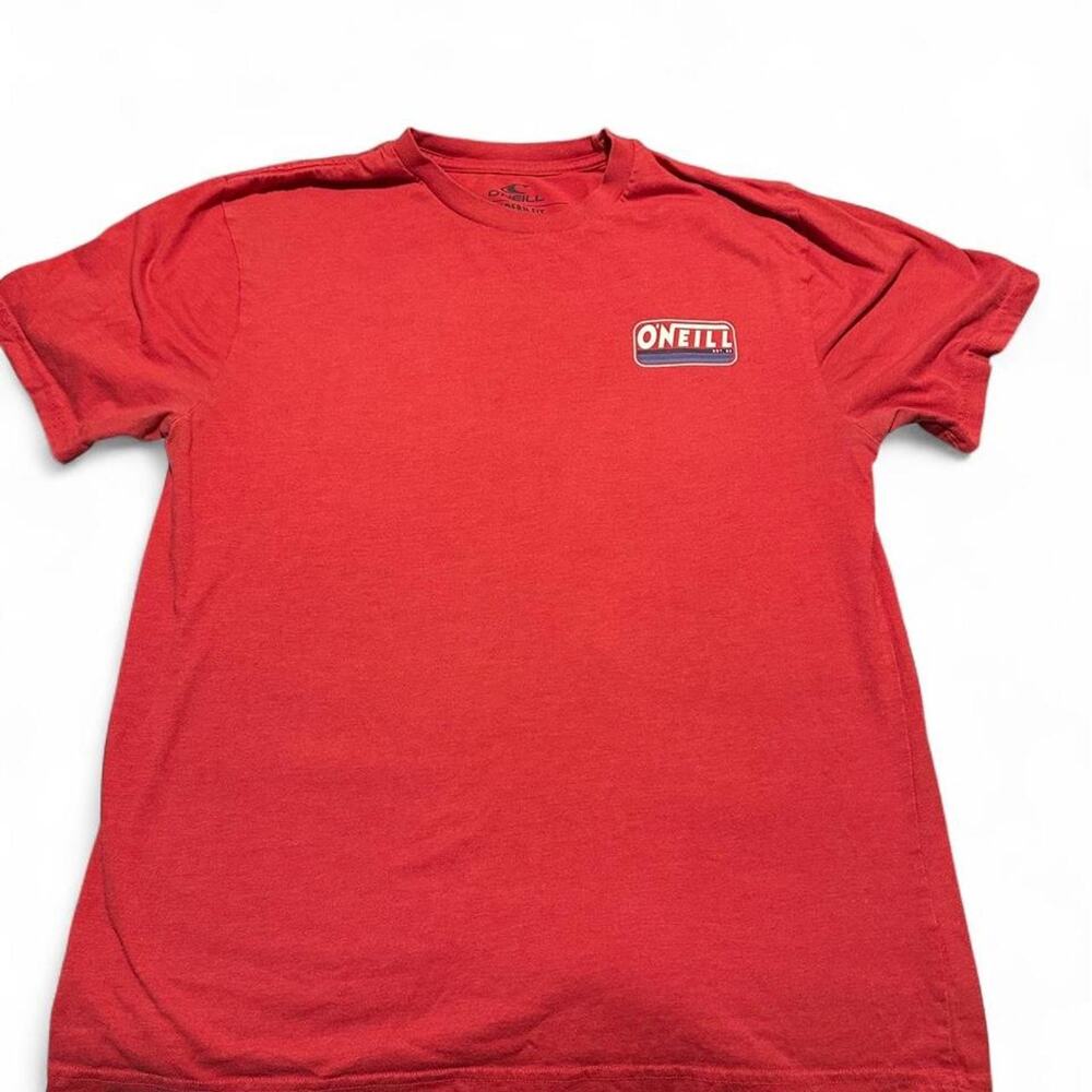 Red oneill t shirt with white